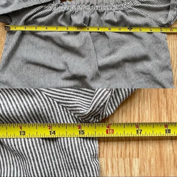Brandy Melville Black/White Off the Shoulder Top - Picture 11 of 13